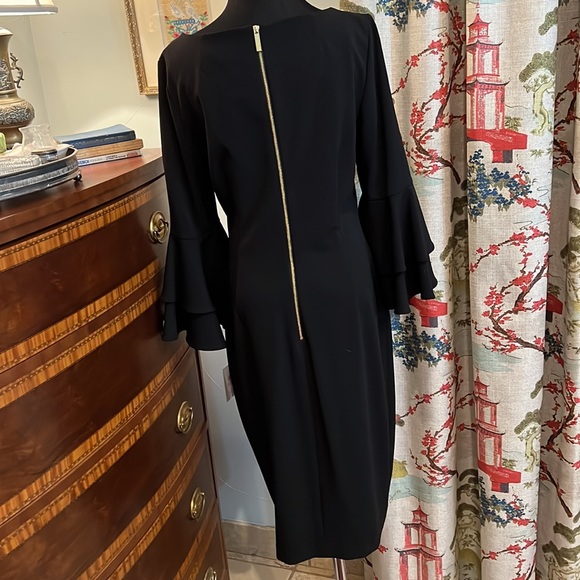 NWT Calvin Klein Black Cocktail Dress Size 10 - Picture 4 of 5
